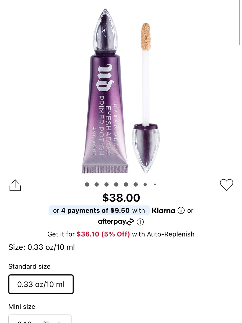 Urban Decay Purple Eye Primer Potion Tube with Wand Applicator